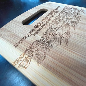 Made-to-order, personalized, Laser-Engraved Bamboo Charcuterie or Serving Board