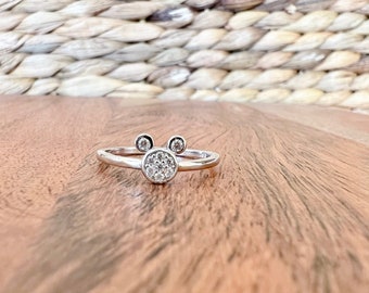 Fan Favorite Mickey Ring 925 sterling silver, sizes 6 7 8, stackable Disney jewelry accessories Mickey Mouse thumb souvenir, NowUrTalkin