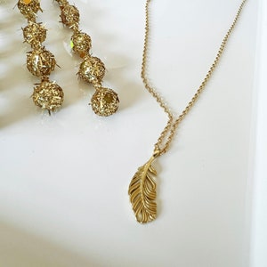 You Can Fly Feather Necklace, 18K gold plated Peter Pan necklace, Neverland Disney gift jewelry accessories, Peter Pan&#39;s Flight, NowUrTalkin