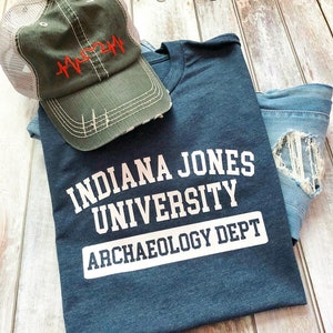 TEE Indiana Jones University unisex tee, womens shirt, mens t-shirt, parks tshirt, Disneyland, Indy gift, Disney college shirt, NowUrTalkin
