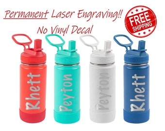 Personalized Kids Thermoflask Water Bottle, Kids Water Bottle Personalized, Personalized Water Bottle, Waterbottle Personalized