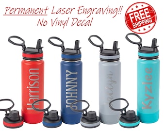Personalized Thermoflask Water Bottle, Water Bottle Personalized, Personalized Water Bottle, Waterbottle Personalized