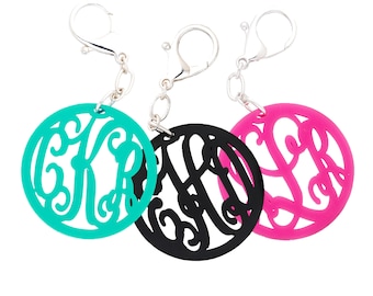 Personalized Acrylic Keychain, Monogram Keychain, Bridesmaid Gift