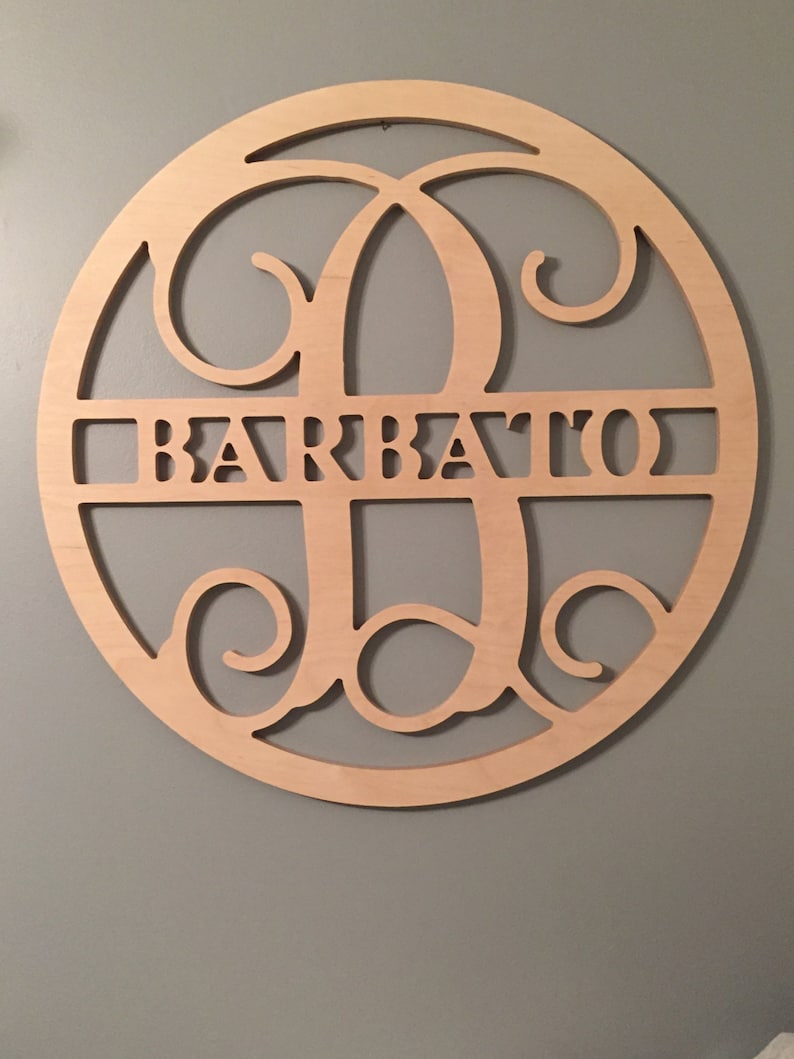 Personalized last name wall decor custom door hanger living etsy