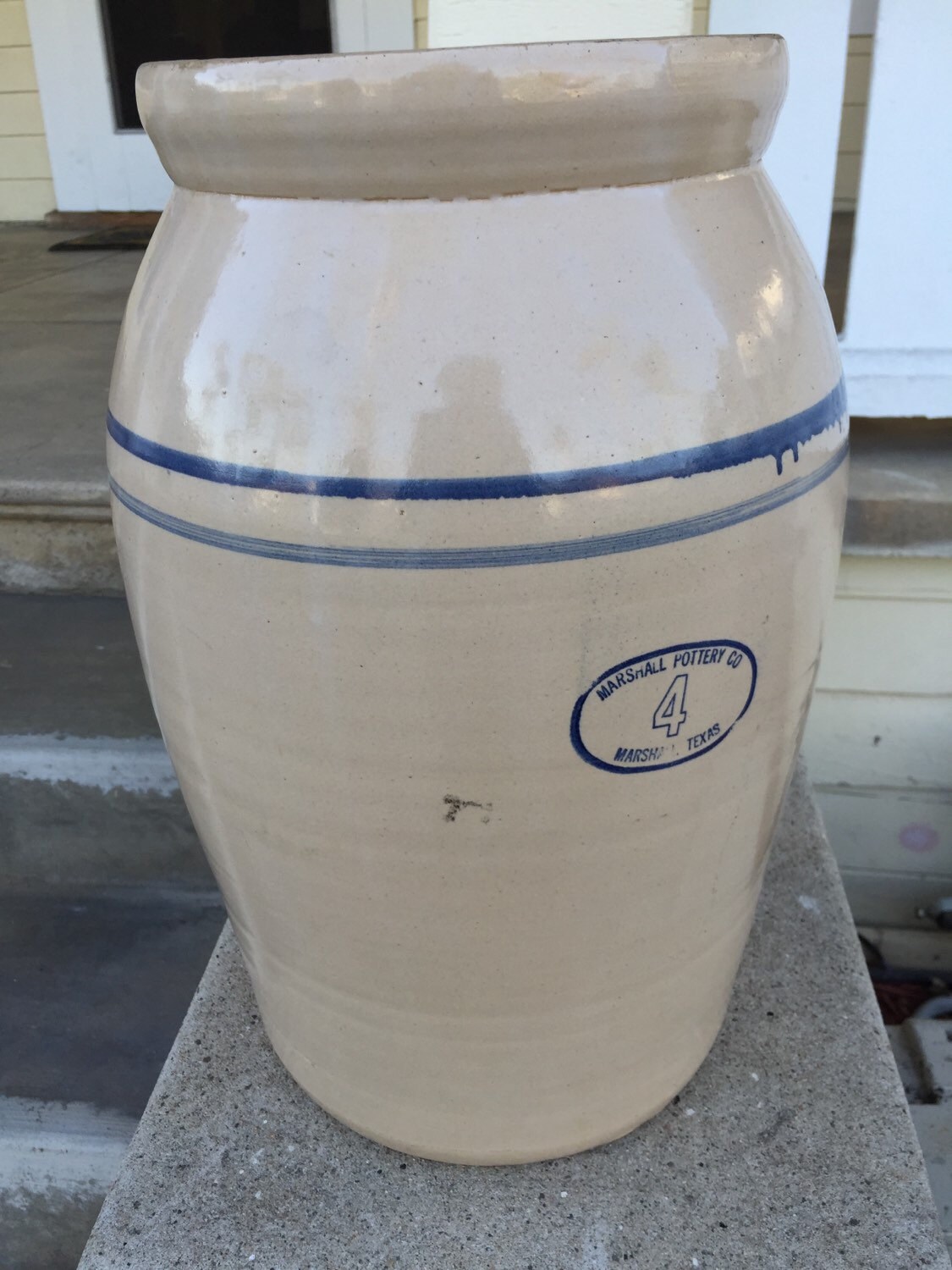Marshall Pottery Inc. 4 four Gallon Stoneware Butter Churn Etsy