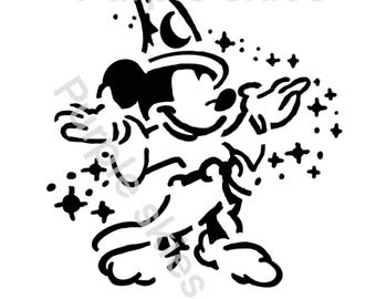 Magic Mouse stencil, svg file, magical kingdom silhouette stencil