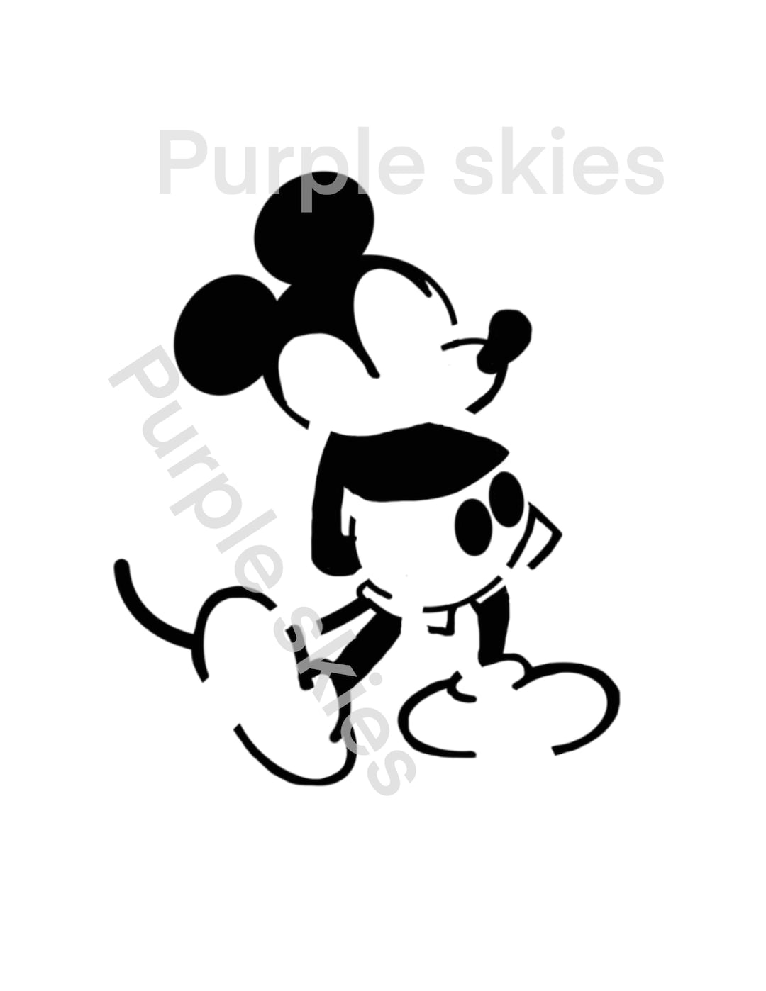 Plantilla de Mickey Mouse, silueta de Mickey, plantilla SVG, contorno ...