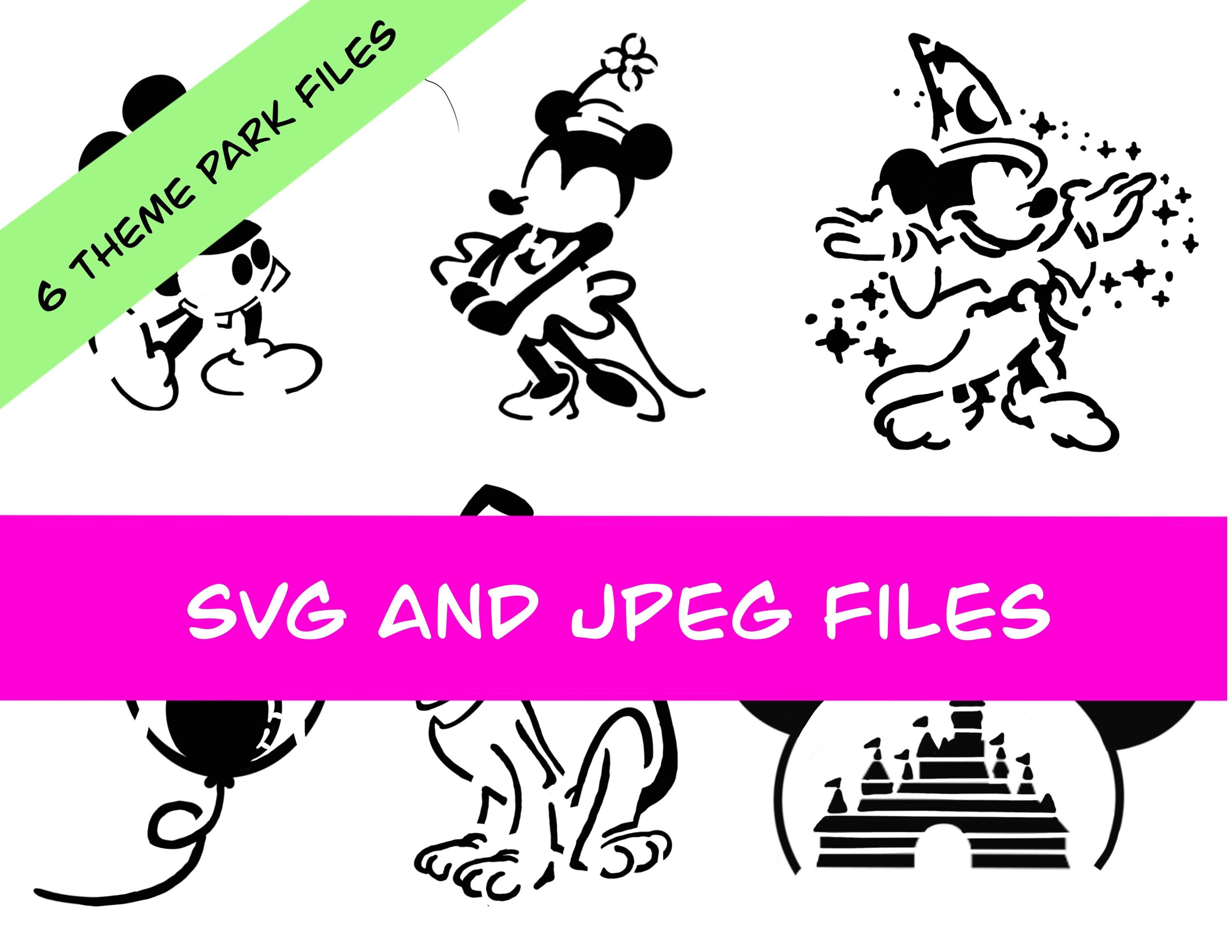 DisneyLands vacation, mouse balloon, family vacation, circut file, SVG, mouse stencils