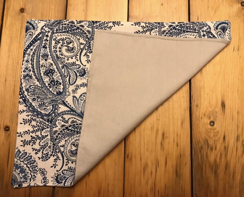 Blue & White Elegant Placemats Etsy