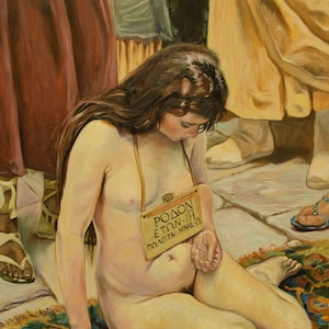 Copy of &quot;Slave for Sale&quot; by Jose Jimenez Aranda. 18 x 24&quot; Oil Painting by Jose M. Blanco.
