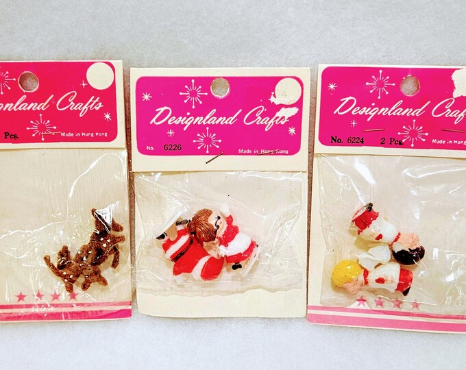 Vintage Christmas Craft Supplies, Miniature Figurines Etsy