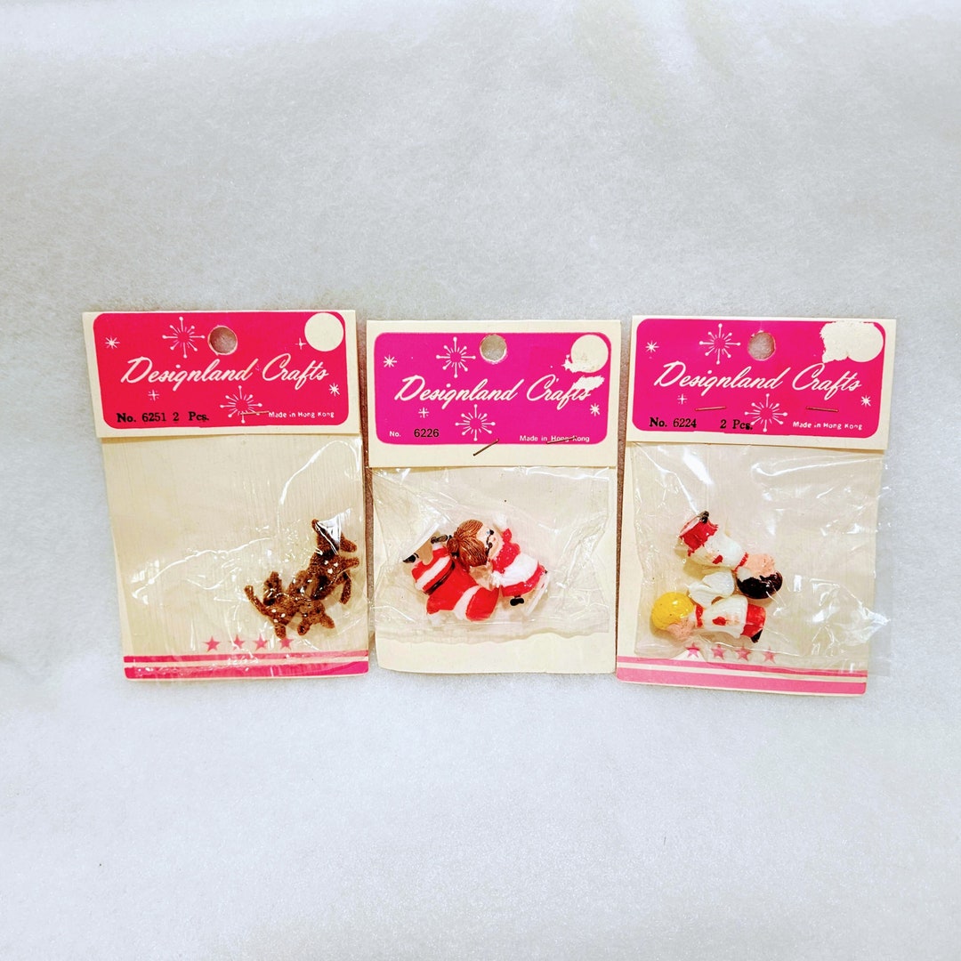 Vintage Christmas Craft Supplies, Miniature Figurines Etsy