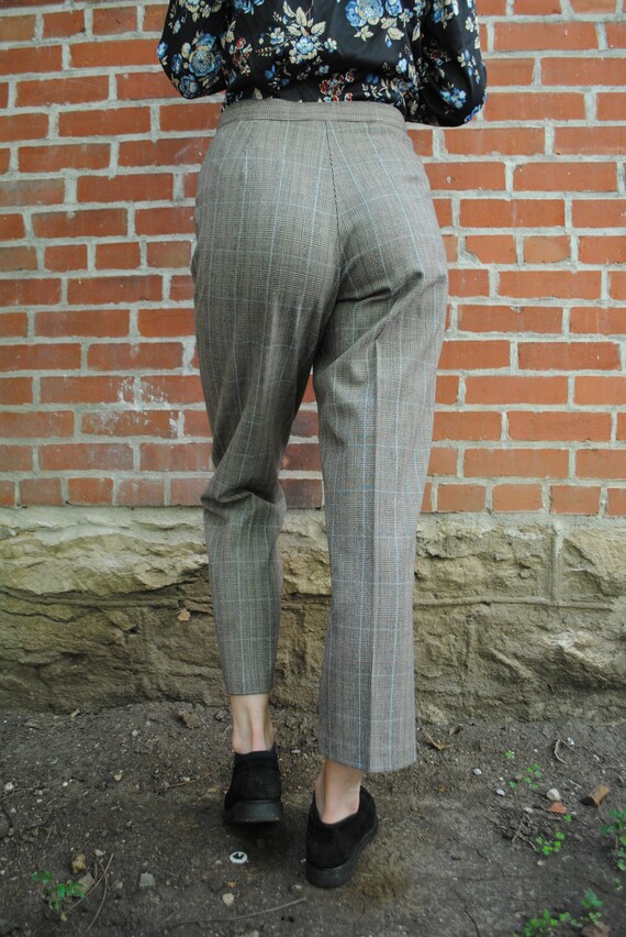 plaid mom pants