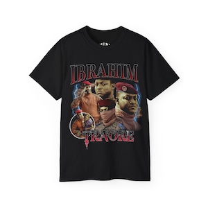 Ibrahim Traoré Vintage Collage Tee African Freedom Fighters, Burkina Faso, AES