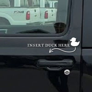 Insert Duck Decal for Playing Duck Tag with other Jeep Enthusiasts | Vinyl Indoor Outdoor Decal for cars, windows, laptops and more