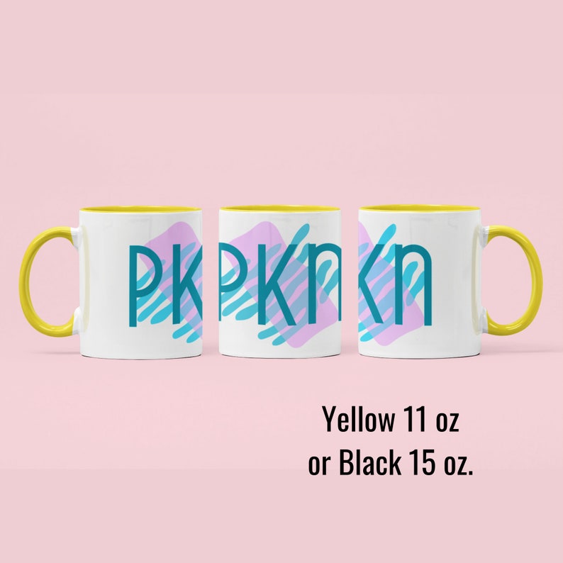 Custom Photo Logo Mug Your Picture or Company Logo Choose 11 oz. Yellow or 15 oz. Black Personalized Coffee Mug 11 oz Yellow