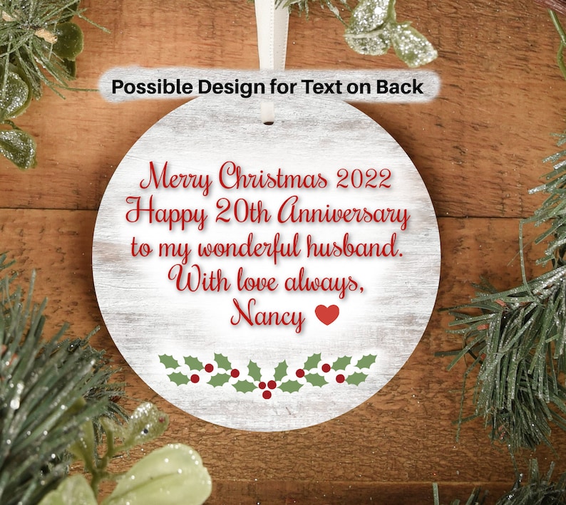 Custom Photo Ornament Porcelain Two Sided Christmas Ornament First Christmas Front and Back We Will Design and Send a Proof image 3