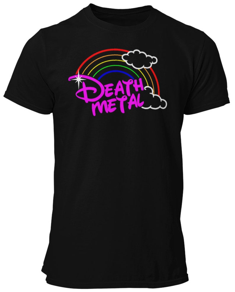 Death Metal Rainbow Hard Rockin Light Hearted Unisex T Shirt