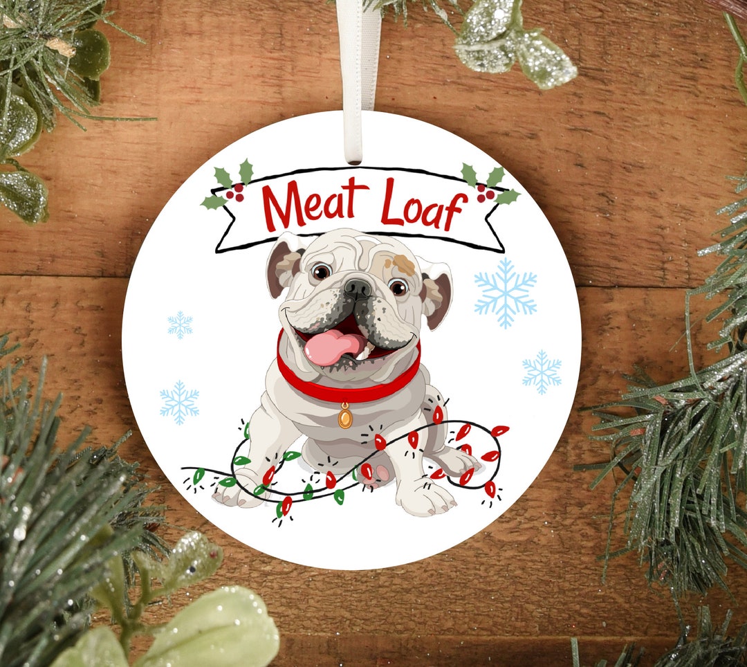 Personalized English Bulldog Christmas Ornament: Durable Metal