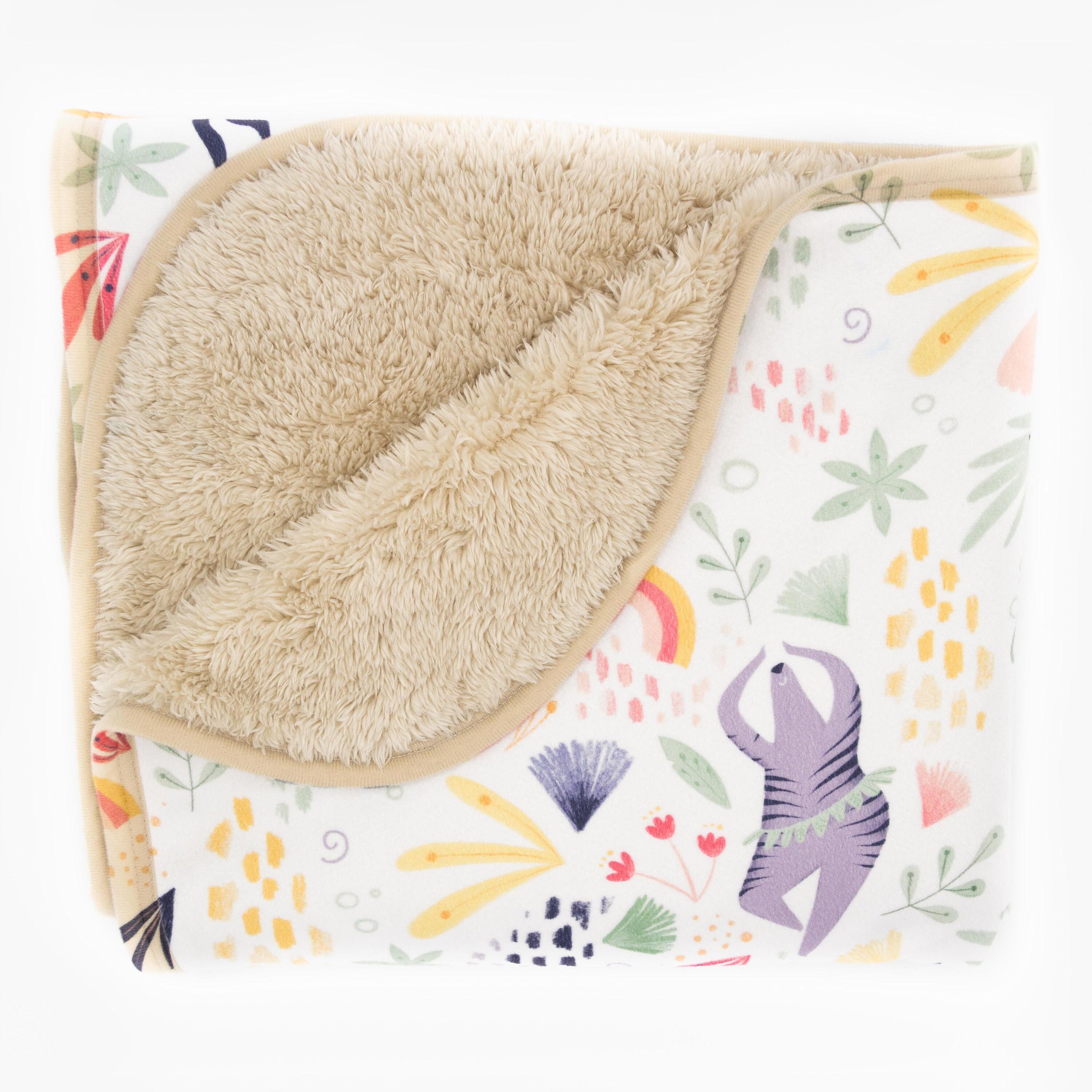 Personalized Name on Sherpa Baby Blanket With Dancing Animals Etsy