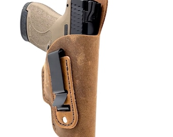 Smith and Wesson Shield 9/40- SOFT Leather Inside the Waistband (IWB) Concealed Carry Holster- 100% Water Buffalo Leather - Made in U.S.A.