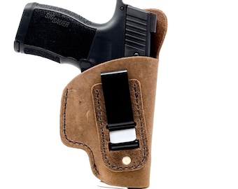 Funda de cuero Canik MC9 Prime - Funda de transporte oculta dentro de la cintura - 100 % cuero de búfalo de agua - Fabricada en EE. UU.