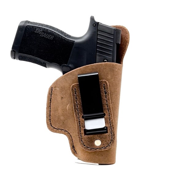 Sig Sauer P365 Leather Holster - Inside the Waistband Concealed Carry Holster- 100% Water Buffalo Leather - Made in U.S.A.