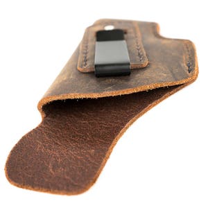 Kahr CM9 Leather Holster - SOFT Leather Inside the Waistband (IWB) Concealed Carry Holster- 100% Water Buffalo Leather - Made in U.S.A.