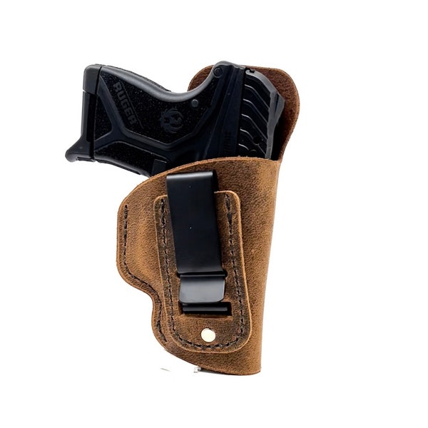 Ruger LCP / Ruger LCP 2 Leather Holster - Leather Inside the Waistband Concealed Carry Holster- 100% Water Buffalo Leather - Made in U.S.A.