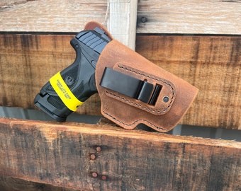 Ruger Security 380  - SOFT Leather Inside the Waistband (IWB) Concealed Carry Holster- 100% Water Buffalo Leather - Made in U.S.A.