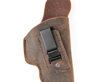 Smith and Wesson Bodyguard 380 2.0 - Inside the Waistband Leather Holster - SOFT Leather Inside the Waistband (IWB) Concealed Carry Holster