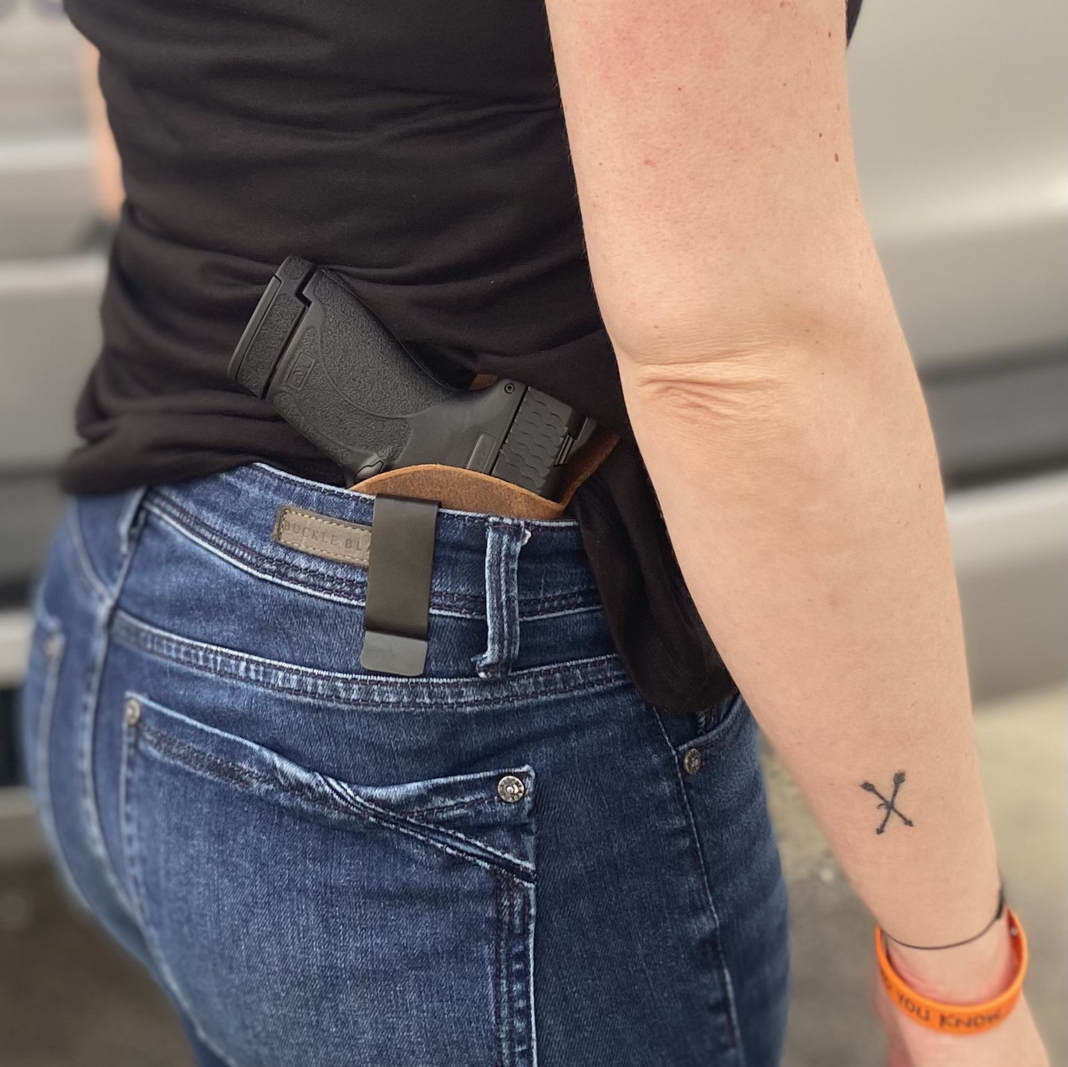 Inside the Waistband Leather Holster for Concealed Carry - Designed for Comfort - Natural Water Buffalo Leather - Made in USA