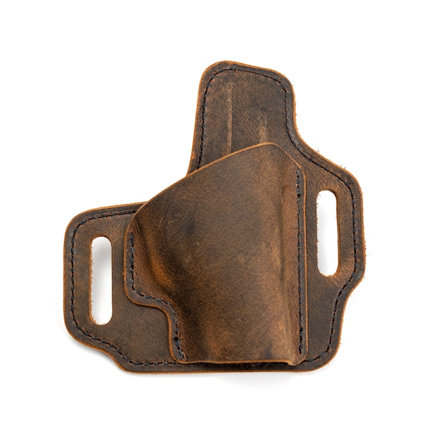 Kimber OWB Leather Holsters - Outside the Waistband Leather Holster- Lifetime Warranty- Handcrafted in U.S.A.