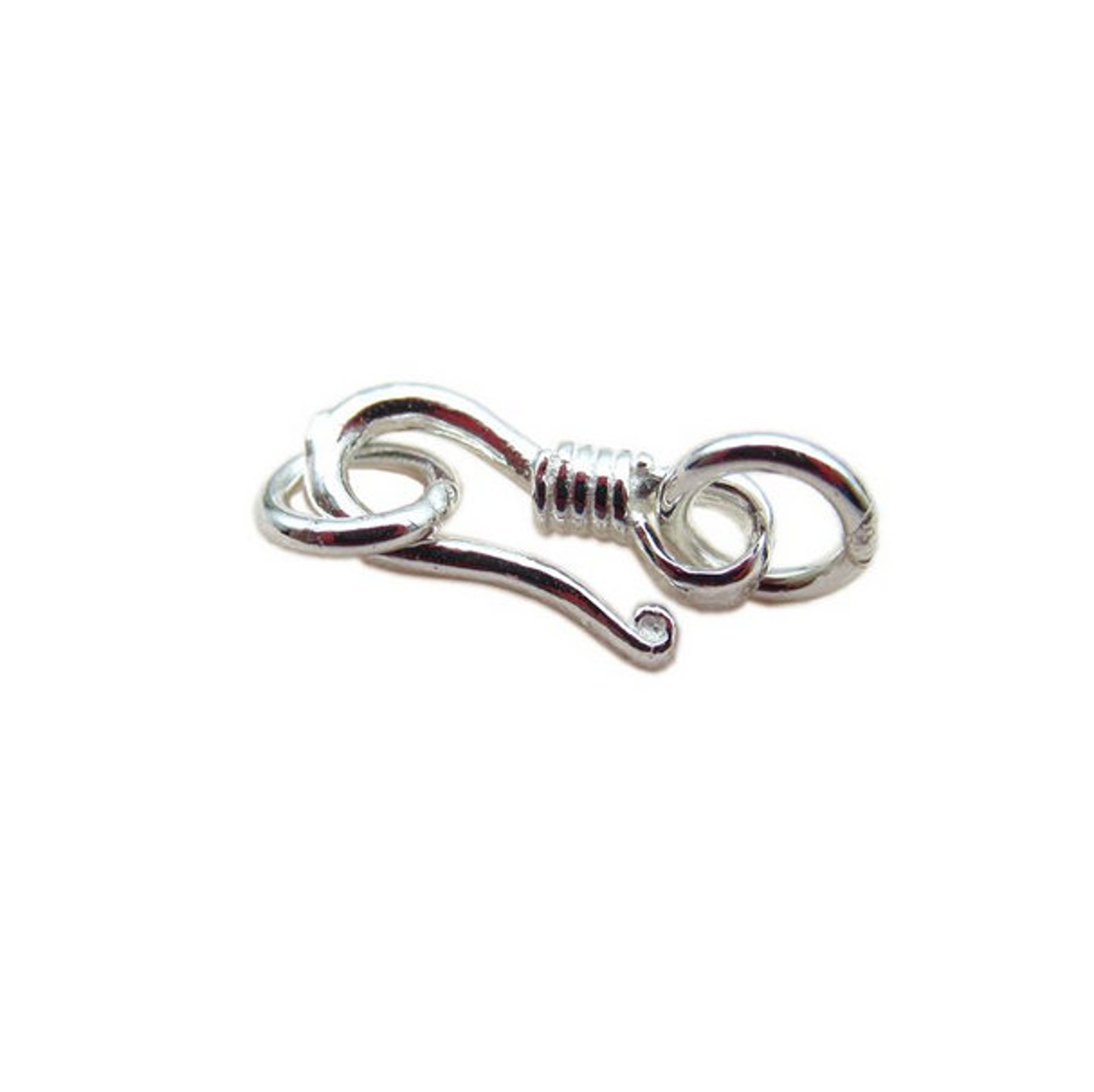 2 pcs sterling silver s hooks clasp hook clasps with closed Etsy