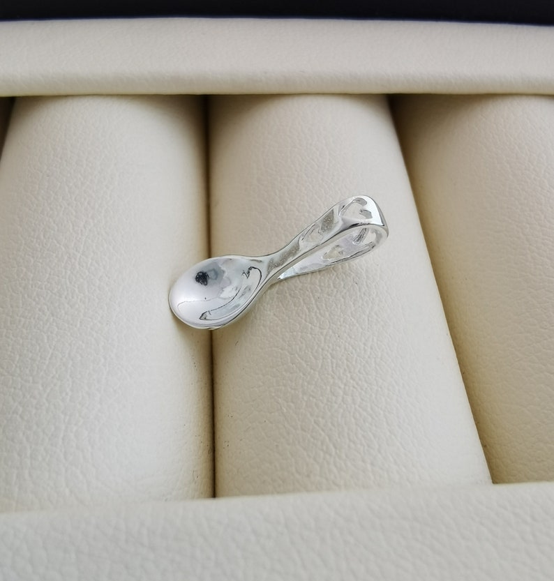 Solid Sterling Silver Spoon Charm Pendant 177mm Etsy