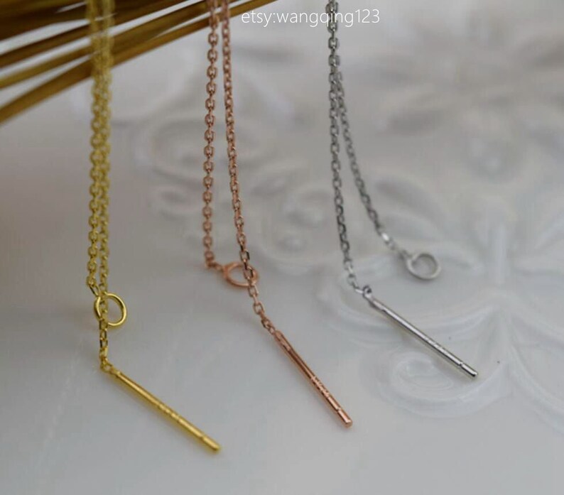 Sterling Silver Earring Threader Gold Rosegold Ear Threaders Etsy