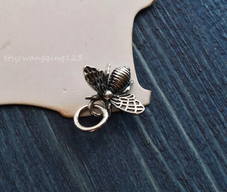 sterling silver bee charm pendant