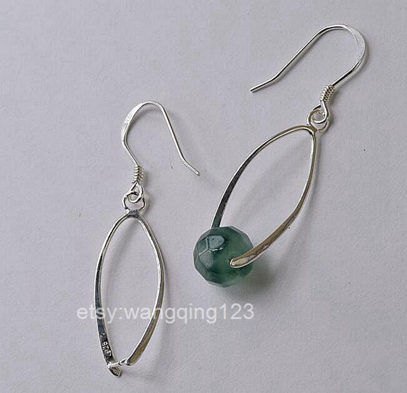 Solid 925 Sterling Silver Hook Earring Earwire With Pinch Bail Etsy