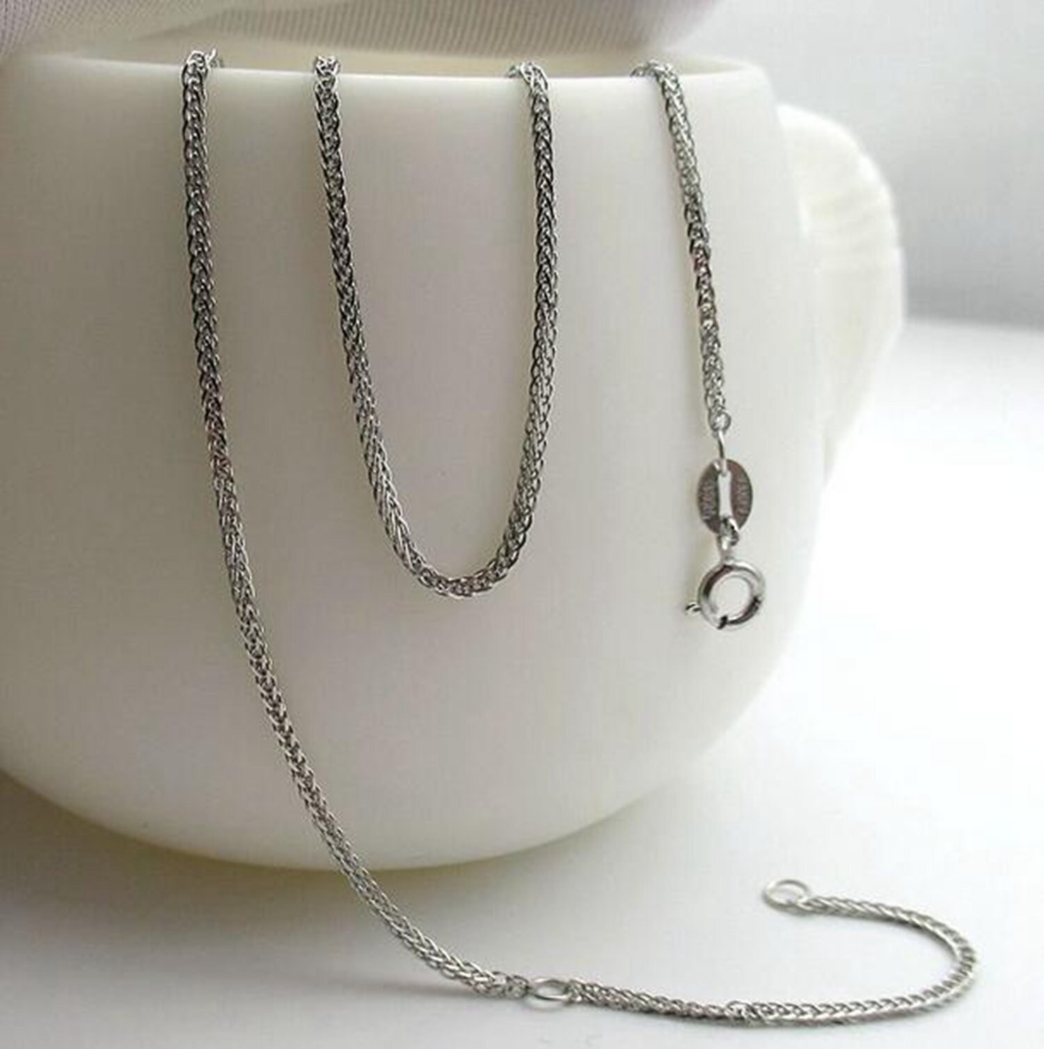 1pcs of 925 sterling silver curb chain finished chain necklace | Etsy