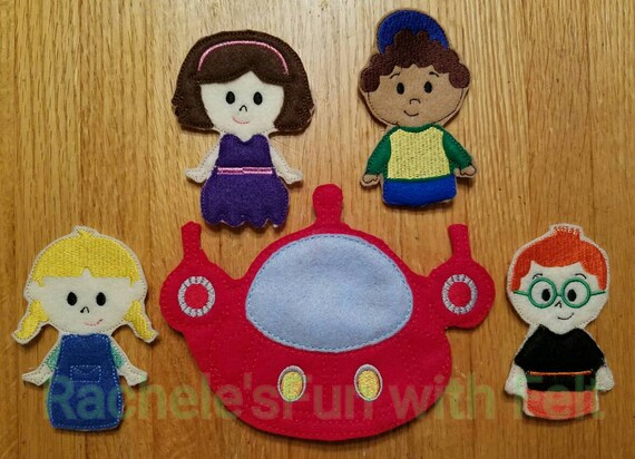 Little Einsteins Inspired Finger Puppets With Rocket Case Etsy