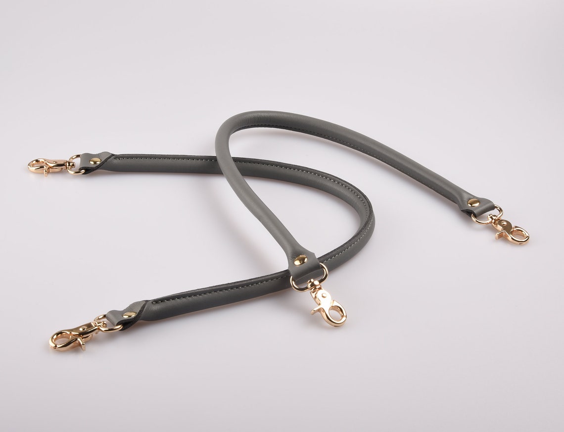 Dark Gray Faux Leather Handbag Straps Etsy