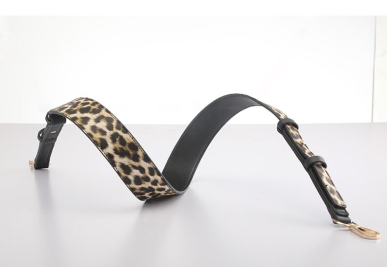 Leopard Printed Faux Leather Purse Strap 1.5 wide Bag Etsy