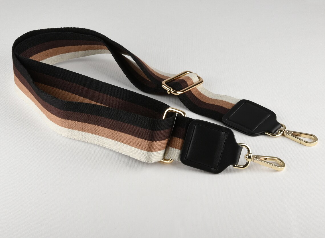 Brown Adjustable Striped Bag Strap 2 wide Handbag Strap Etsy