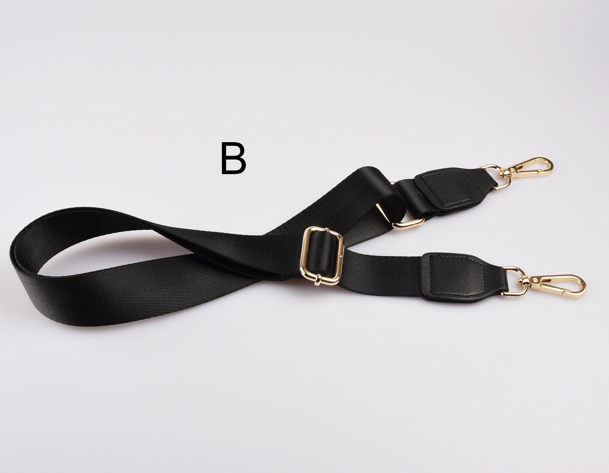 Black Nylon Strap for Bag Crossbody Adjustable Purse Strap Etsy