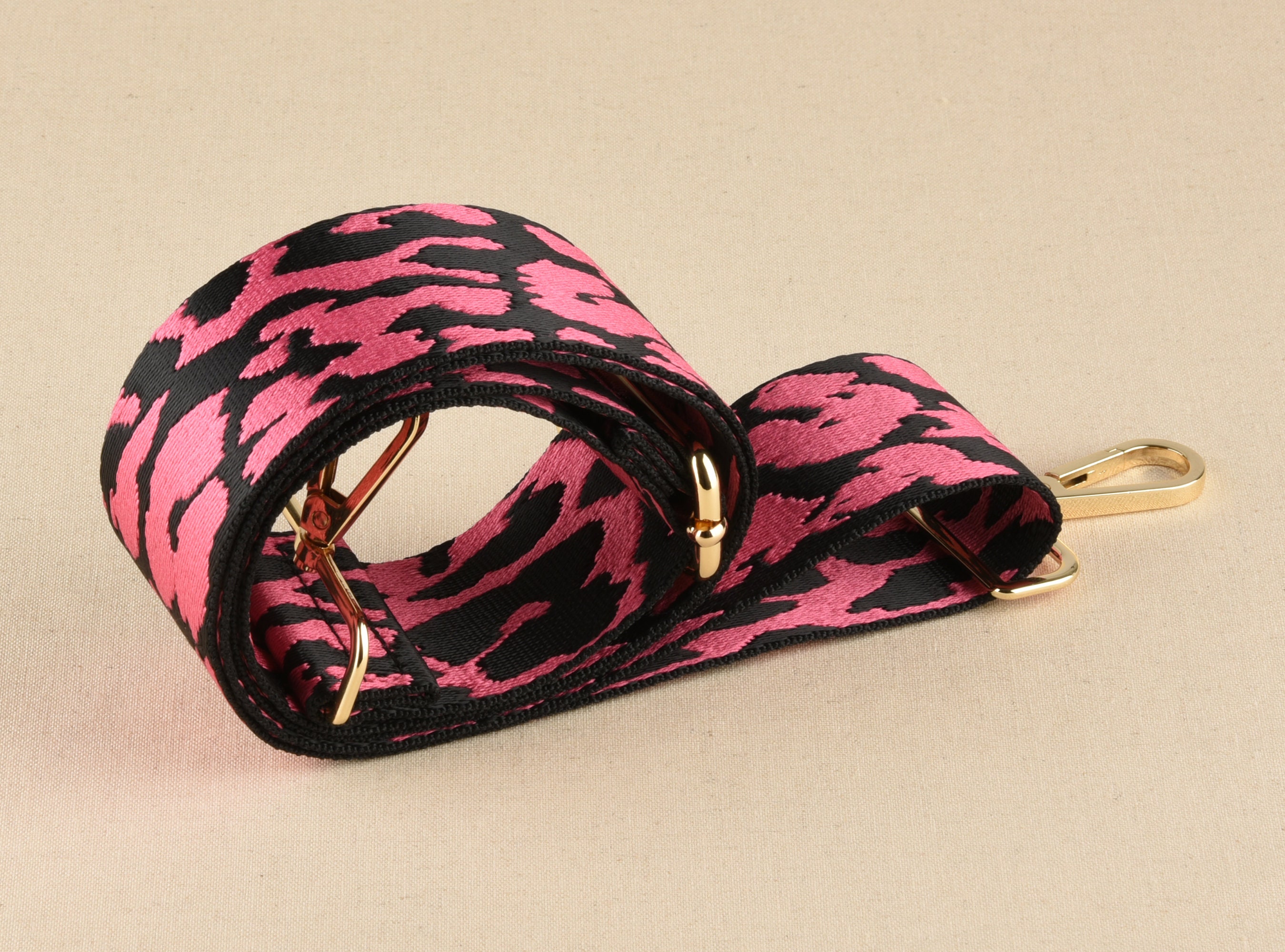 Hot Pink and Black Crossbody Bag Strap 2 wide Adjustable Etsy