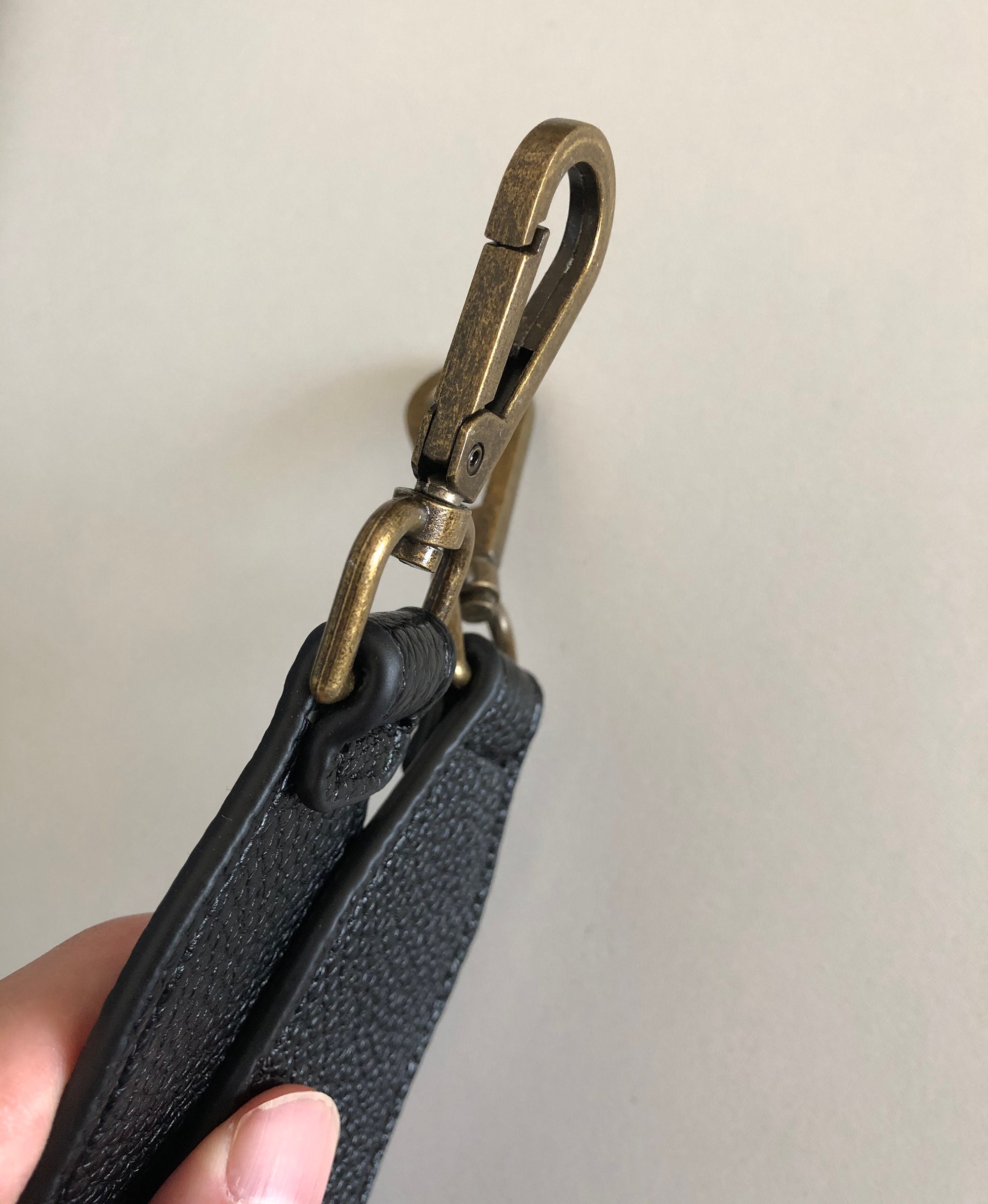 Black Faux Leather Purse Strap 1.57 Wide Bag Strap ST060 Etsy