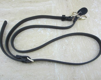 50" Black Leather Purse Straps