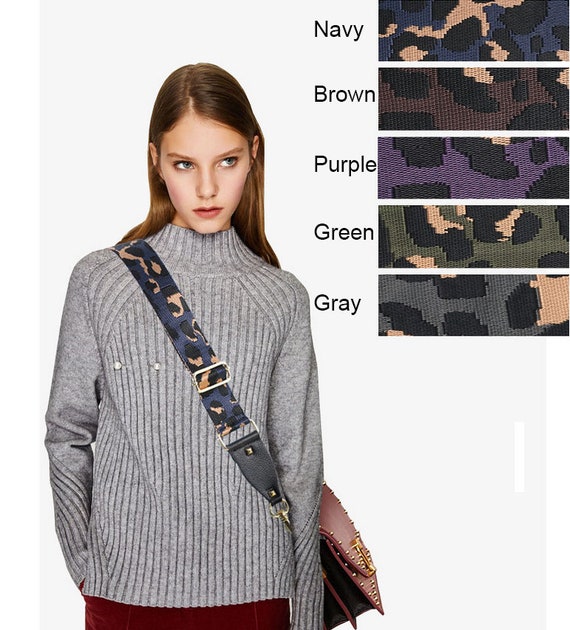 leopard print luggage strap