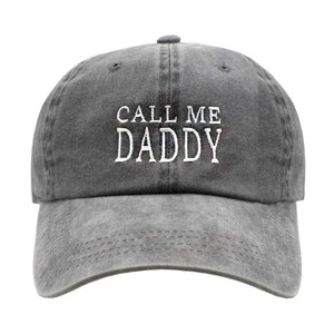 Call Me Daddy Dad Hat - Washed Black