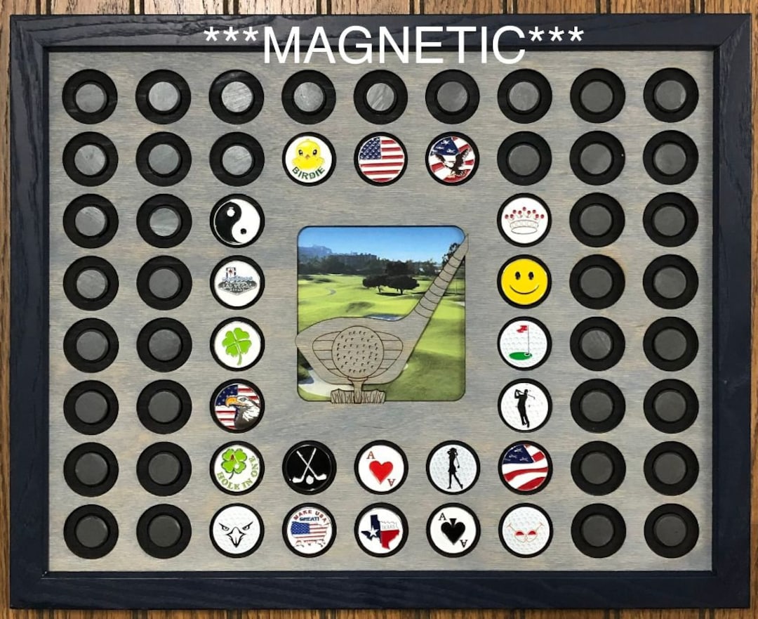 Golf Ball Markers Display Fits 60 Golf Ball Markers, Frame Available Etsy